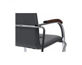 Стул Самба с деревянными подлокотниками SMB-02H Хром гальв. images