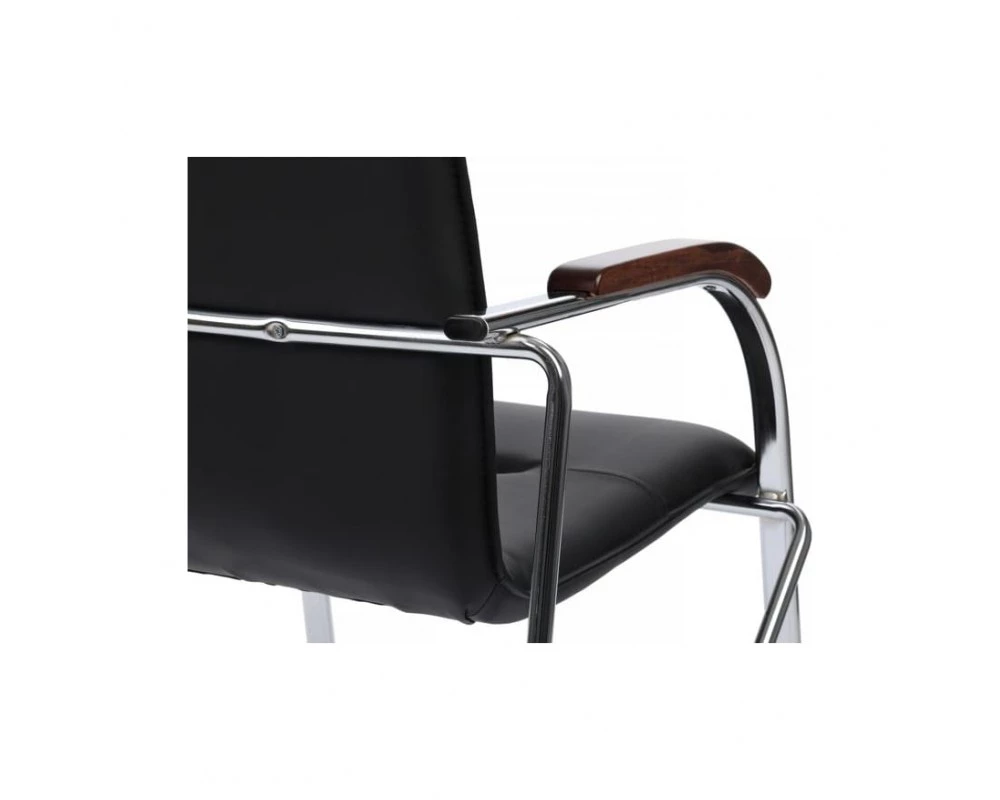 Стул Самба с деревянными подлокотниками SMB-02H Хром гальв.