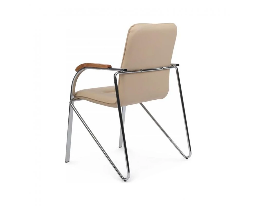 Стул Самба с деревянными подлокотниками SMB-02H Хром гальв.