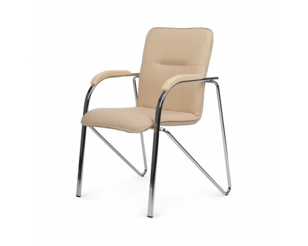 Стул Самба с пластиковыми подлокотниками SMB-03H Хром гальв.