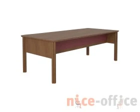 Стол руководителя прямой экокожа 2400х1000х750 Artdeco images