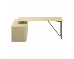 Стол руководителя с модулем лакированный 1980х1625х745 Infinity images