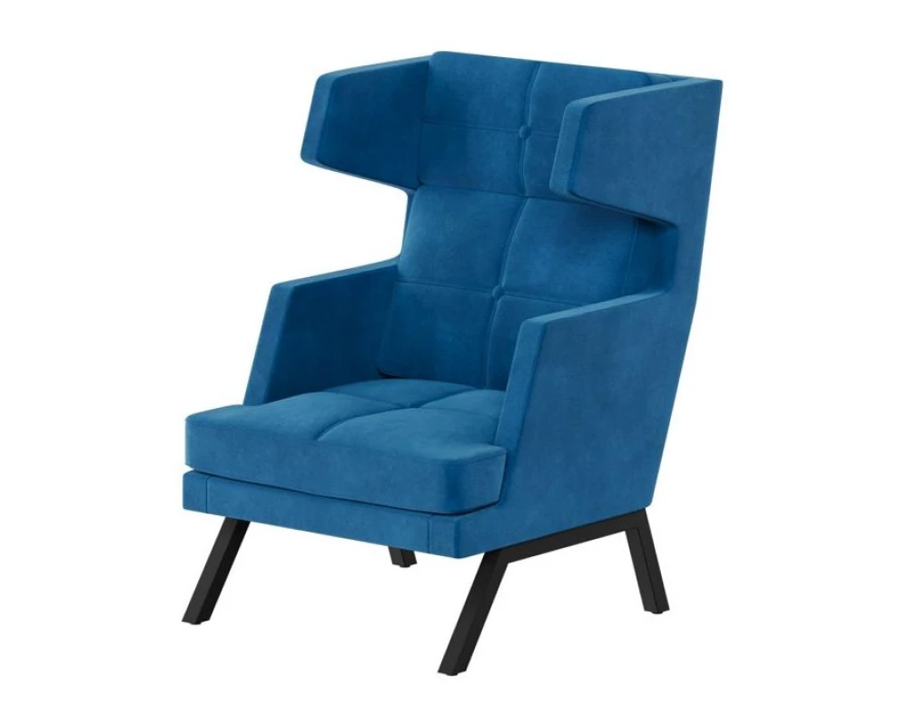 Кресло высокое с декором из пуговиц Aldo