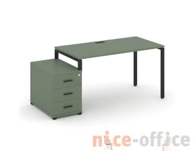 Стол письменный с 1 опорной тумбой CN.SP-301 B 980/1346x720x750 Концепт / Concept images