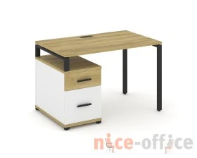 Стол письменный с 1 опорной тумбой CN.SP-306 W 1180/1546x720x750 Концепт / Concept images