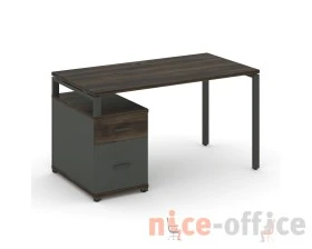 Стол письменный с 1 опорной тумбой CN.SP-306 W 1180/1546x720x750 Концепт / Concept images