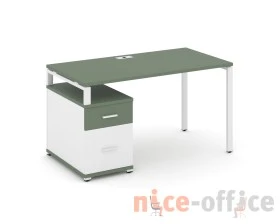 Стол письменный с 1 опорной тумбой CN.SP-306 W 1180/1546x720x750 Концепт / Concept images