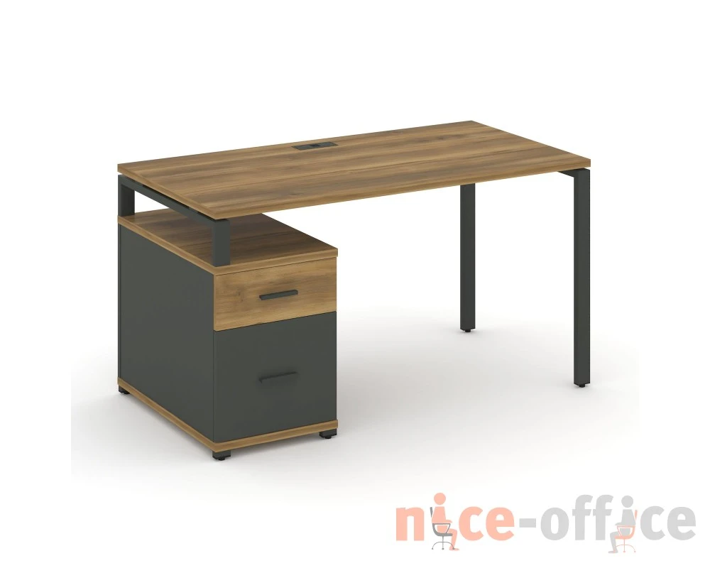 Стол письменный с 1 опорной тумбой CN.SP-306 W 1180/1546x720x750 Концепт / Concept