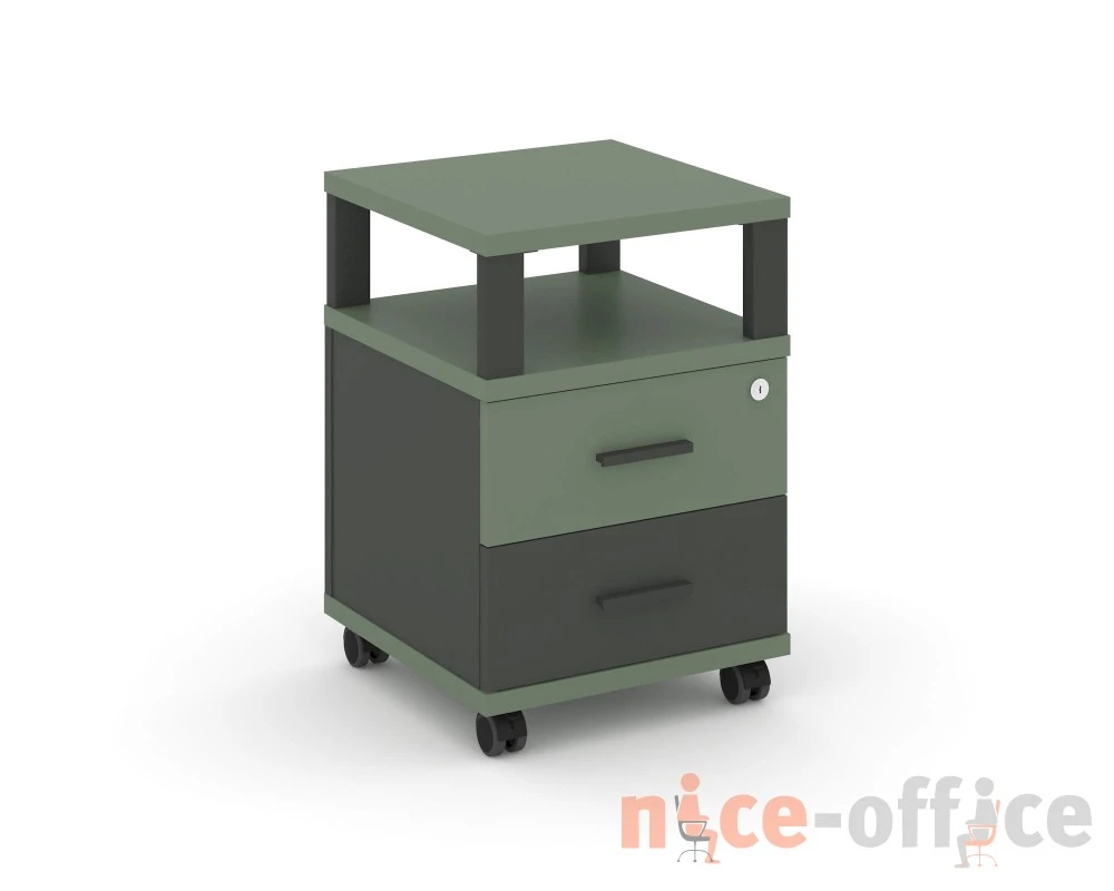 Тумба мобильная 2 ящ. с надставкой CN.TUM-002 A 420x420x615 Концепт / Concept