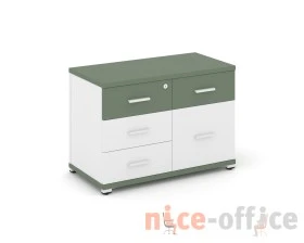 Тумба приставная широкая 4 ящ. 1 распаш. фасад CN.TSP-010 W 836x420x583 Концепт / Concept images
