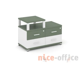 Тумба приставная широкая 4 ящ. с надставкой узкой CN.TSP-002 W 836x420x583 Концепт / Concept images