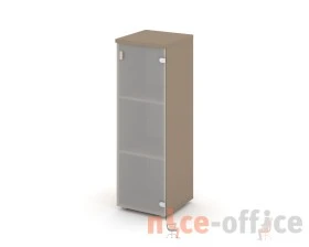 Шкаф средний узкий правый (1 средний фасад стекло сатин матовый) 40x42x120,7 Эстетика / Estetica images