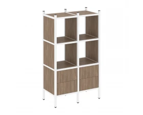 Прямой стеллаж L-03 862x446x1458 Loft images