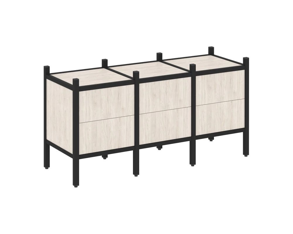 Прямой стеллаж L-06 1278x446x636 Loft