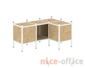 Угловой внутренний стеллаж L-26 1278x862x636 Лофт / Loft images