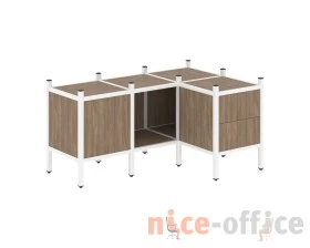 Угловой внутренний стеллаж L-26 1278x862x636 Лофт / Loft images