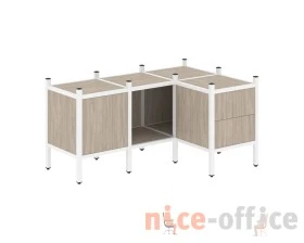 Угловой внутренний стеллаж L-26 1278x862x636 Лофт / Loft images