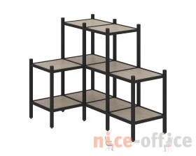 Угловой внутренний стеллаж L-37 862x1278x1047 Лофт / Loft images