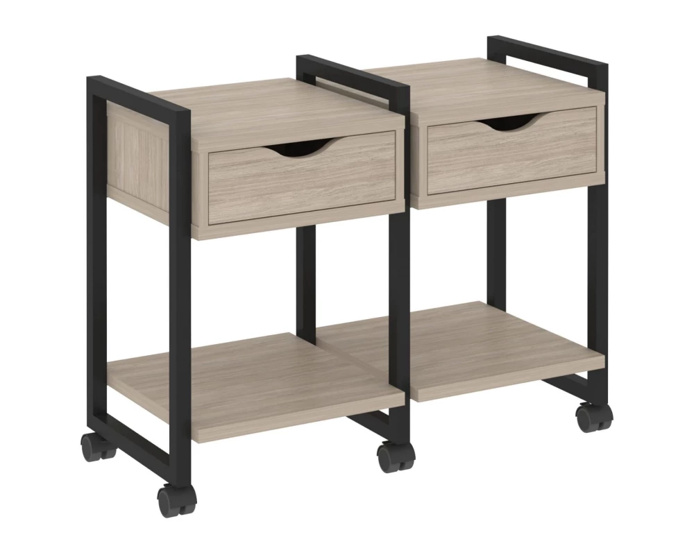 Тумба на колесных опорах наборная. Вариант №1 970х460х767 Loft