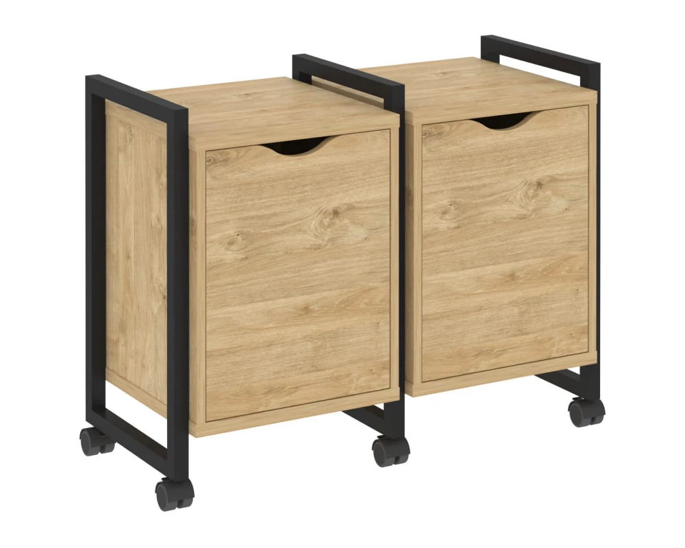 Тумба на колесных опорах наборная. Вариант №2 970х460х767 Loft