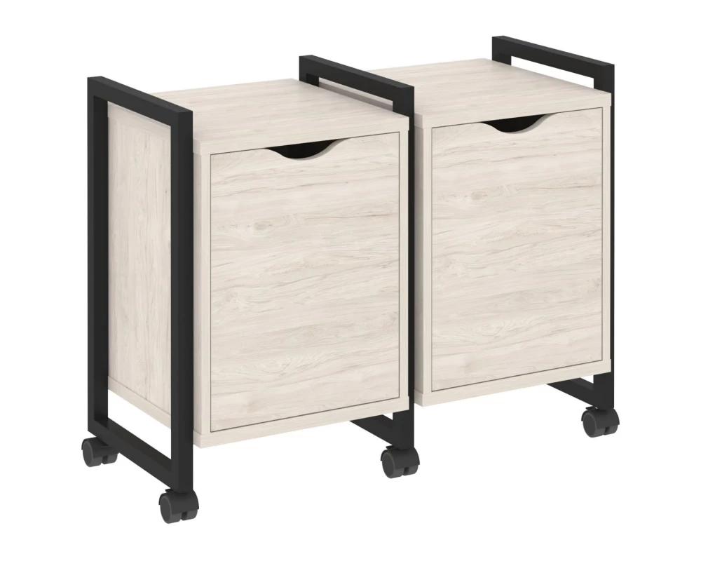 Тумба на колесных опорах наборная. Вариант №2 970х460х767 Loft