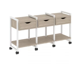 Тумба на колесных опорах наборная. Вариант №4 1440х460х767 Loft images