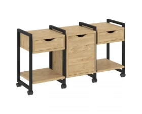 Тумба на колесных опорах наборная. Вариант №6 1440х460х767 Loft images