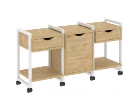 Тумба на колесных опорах наборная. Вариант №6 1440х460х767 Loft images