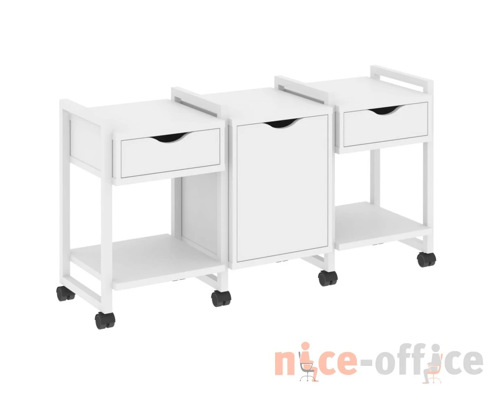 Тумба на колесных опорах наборная. Вариант №6 1440х460х767 Лофт / Loft