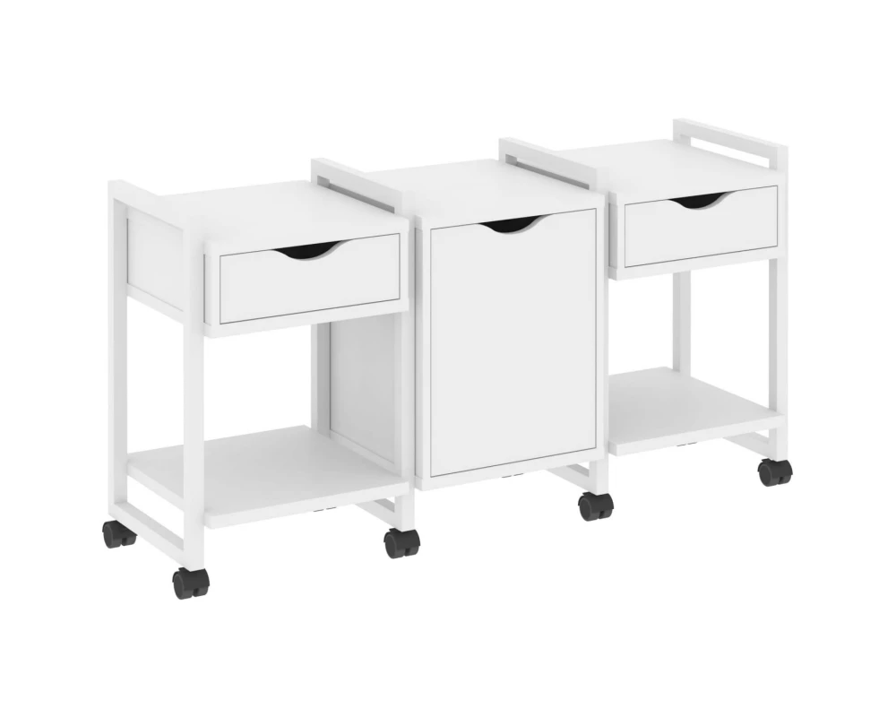 Тумба на колесных опорах наборная. Вариант №6 1440х460х767 Loft