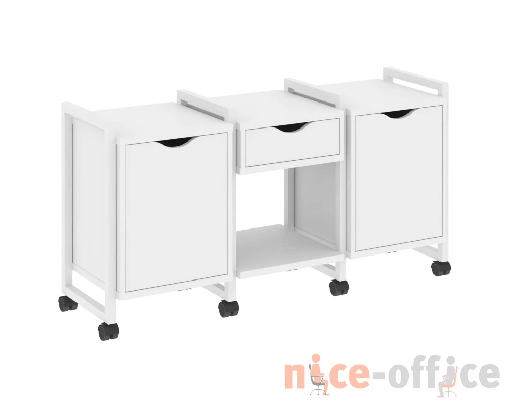 Тумба на колесных опорах наборная. Вариант №7 1440х460х767 Лофт / Loft