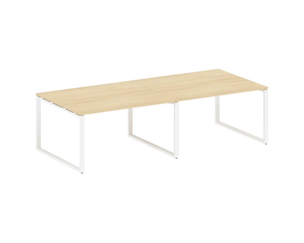 Переговорный стол (2 столешницы) на О-образном м/к 280x123,5x75 Metal System