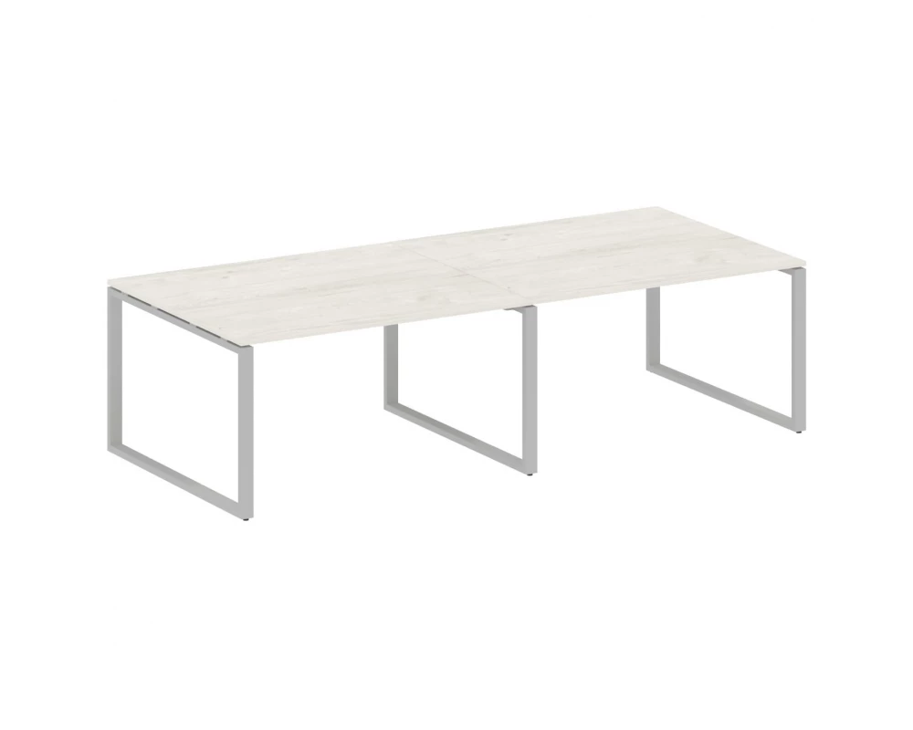 Переговорный стол (2 столешницы) на О-образном м/к 280x123,5x75 Metal System