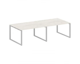 Переговорный стол (2 столешницы) на О-образном м/к 280x123,5x75 Metal System images
