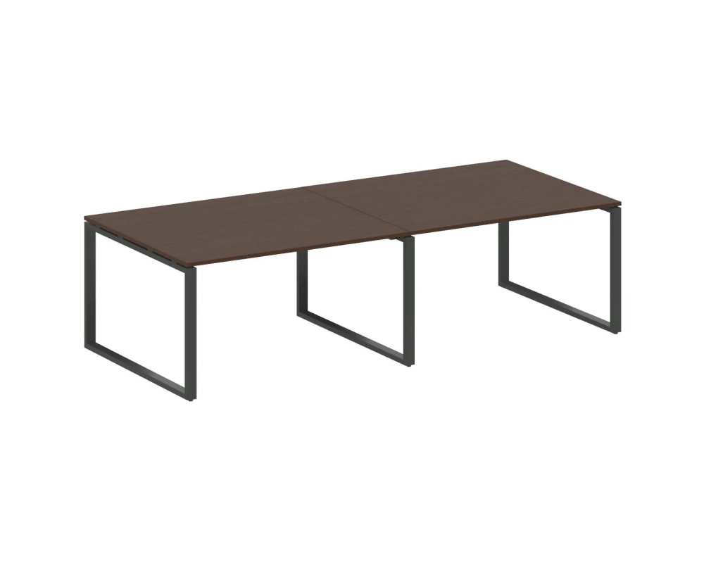 Переговорный стол (2 столешницы) на О-образном м/к 280x123,5x75 Metal System
