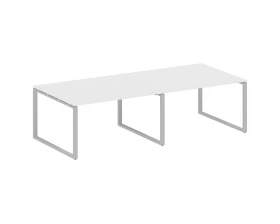 Переговорный стол (2 столешницы) на О-образном м/к 280x123,5x75 Metal System images
