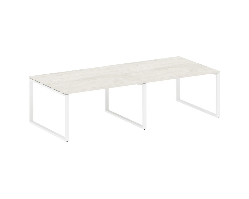 Переговорный стол (2 столешницы) на О-образном м/к 280x123,5x75 Metal System