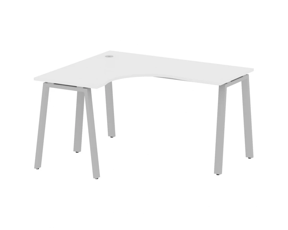 Стол криволинейный левый на А-образном м/к 140x120x75 Metal System