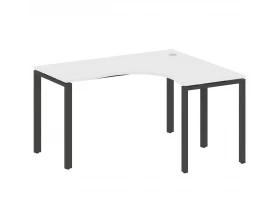 Стол офисный угловой правый на П-образном м/к 140x120x75 Metal System images