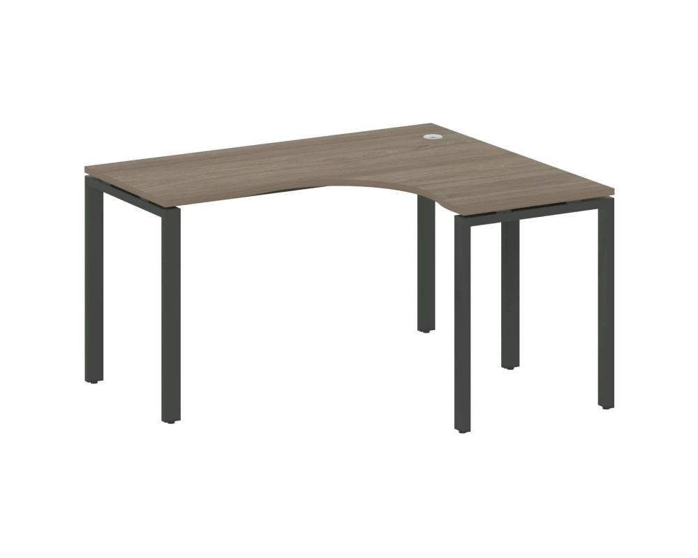 Стол офисный угловой правый на П-образном м/к 140x120x75 Metal System
