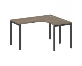 Стол офисный угловой правый на П-образном м/к 140x120x75 Metal System images