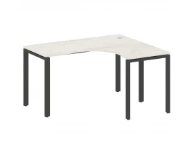 Стол офисный угловой правый на П-образном м/к 140x120x75 Metal System images