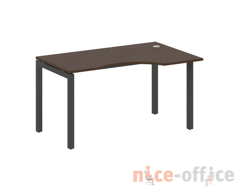 Стол криволинейный правый на П-образном м/к 1400x900x750 Метал Систем Куатро 5x5 / Metal System Quattro 5x5