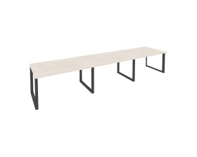 Стол переговорный (3 столешницы) на О-образном м/к 4140x980x750 Onix images