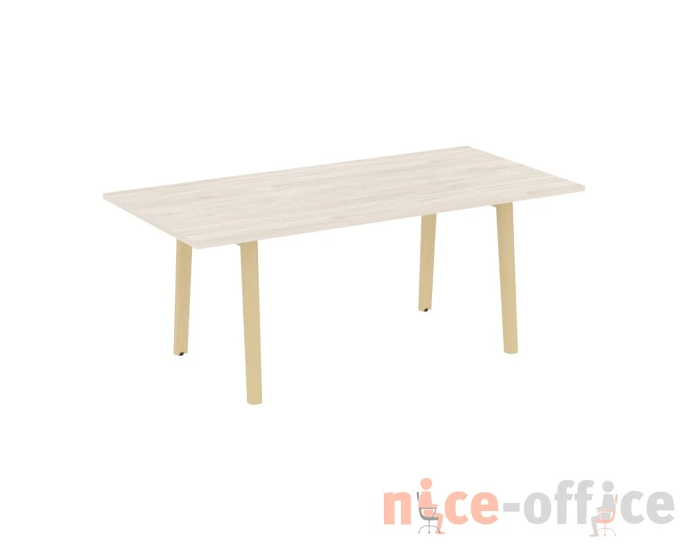 Стол переговорный, опоры - массив дерева 198x98x75 Оникс Вуд Директ / Onix Wood Direct