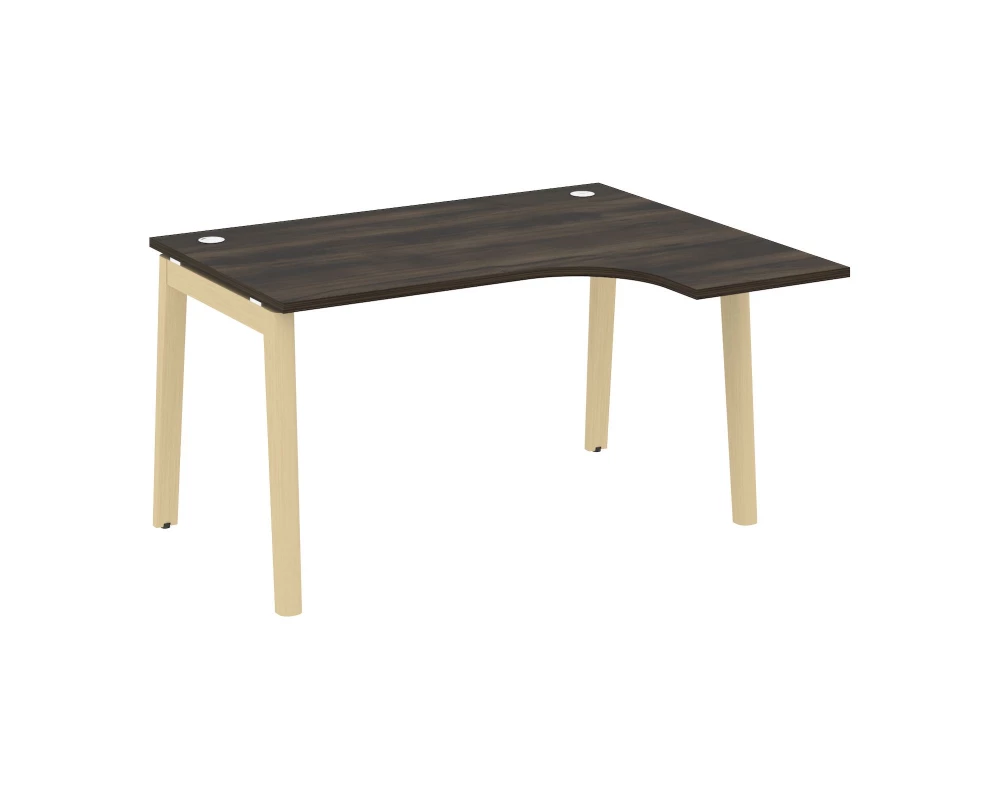 Стол эргономичный правый, опоры - массив дерева 138x118x75 Onix Wood