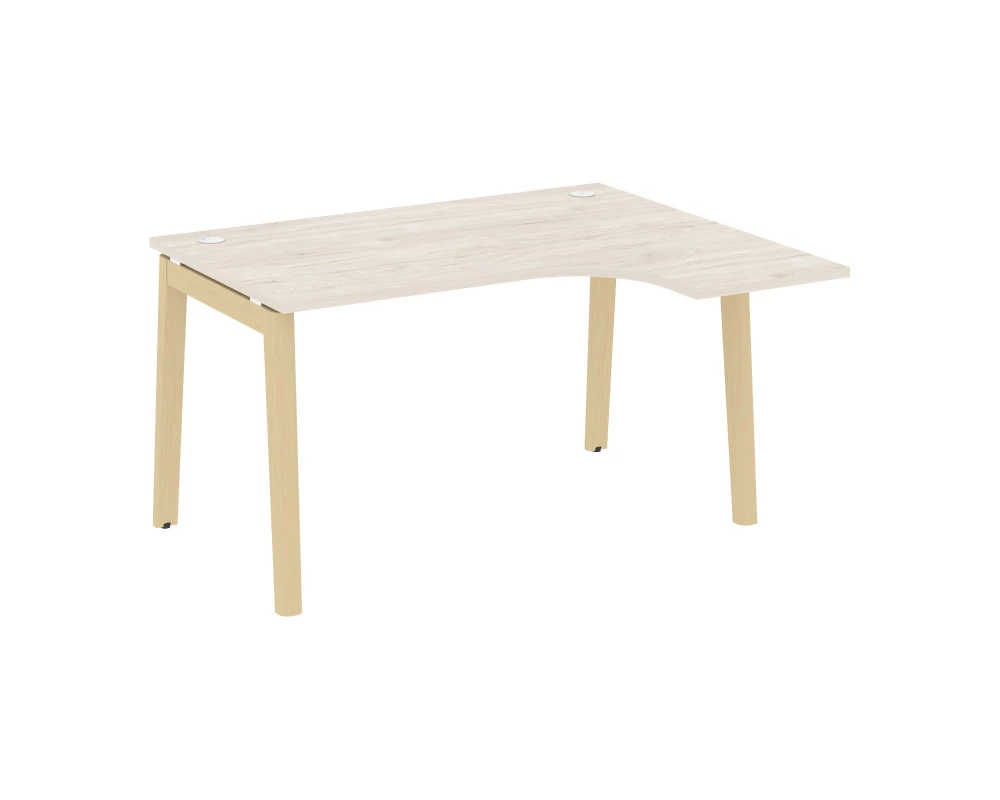 Стол эргономичный правый, опоры - массив дерева 138x118x75 Onix Wood