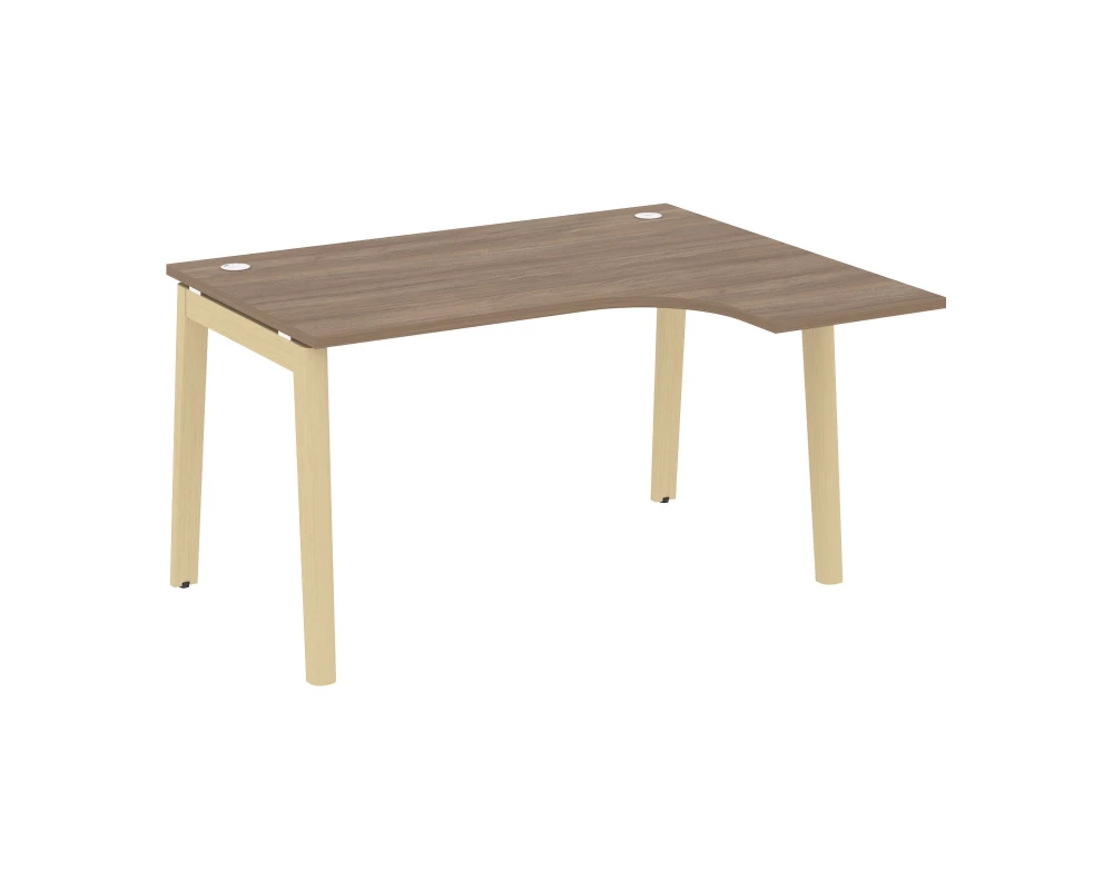 Стол эргономичный правый, опоры - массив дерева 138x118x75 Onix Wood