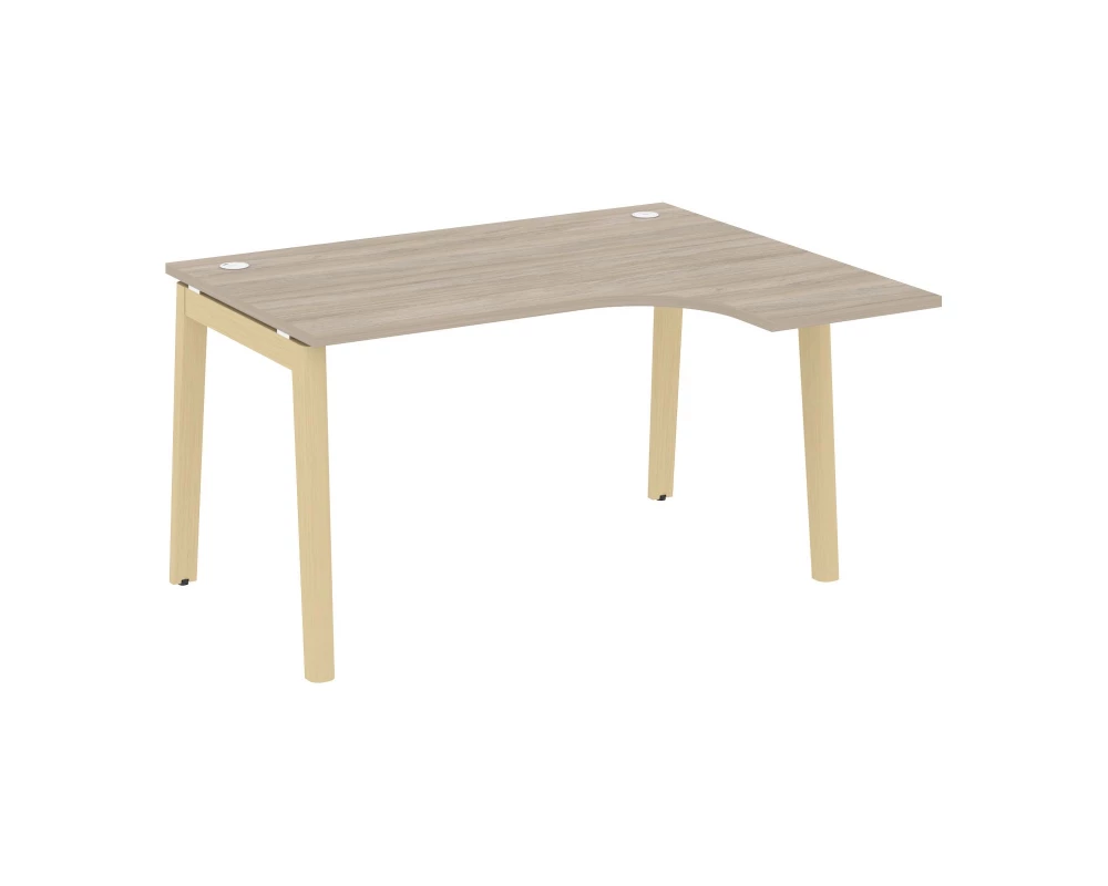 Стол эргономичный правый, опоры - массив дерева 138x118x75 Onix Wood