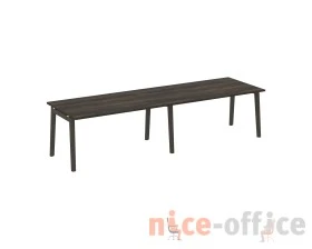 Стол переговорный (2 столешницы), опоры - массив дерева 316x98x75 Оникс Вуд / Onix Wood images